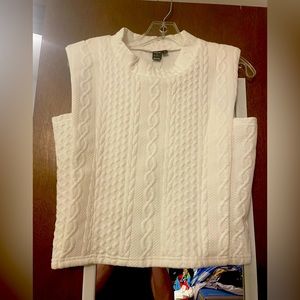 SHEIN NWT Womens Sz-Small Ivory Sweater Vest